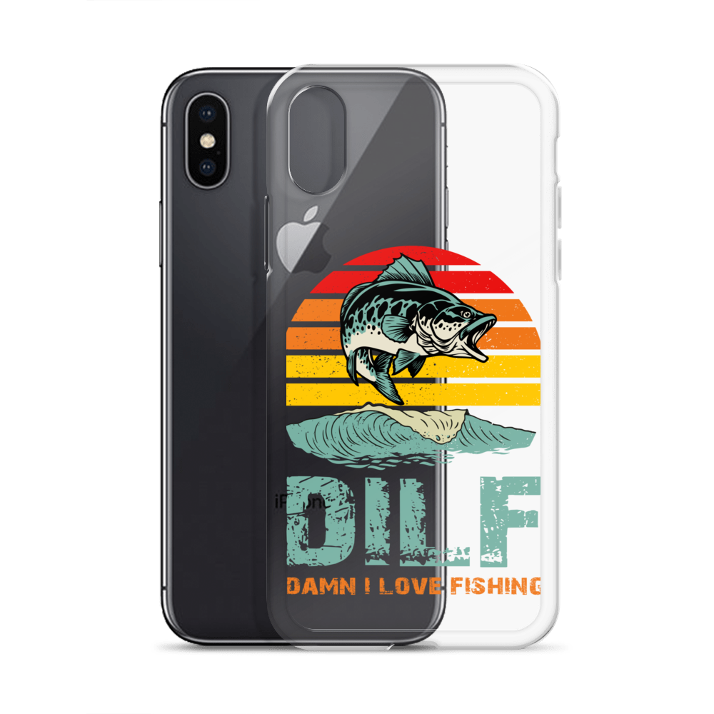 Dilf Damn I Love Fishing Clear Case for iPhone®