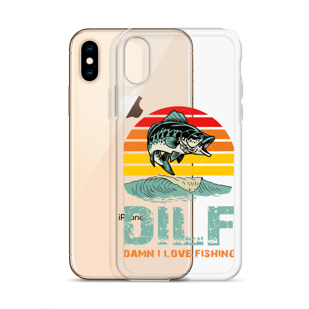 Dilf Damn I Love Fishing Clear Case for iPhone®