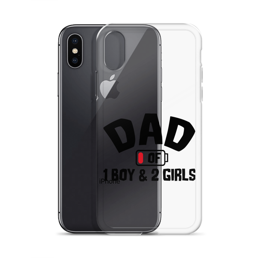 Dad Of 1 Boy And 2 Girls Clear Case for iPhone®