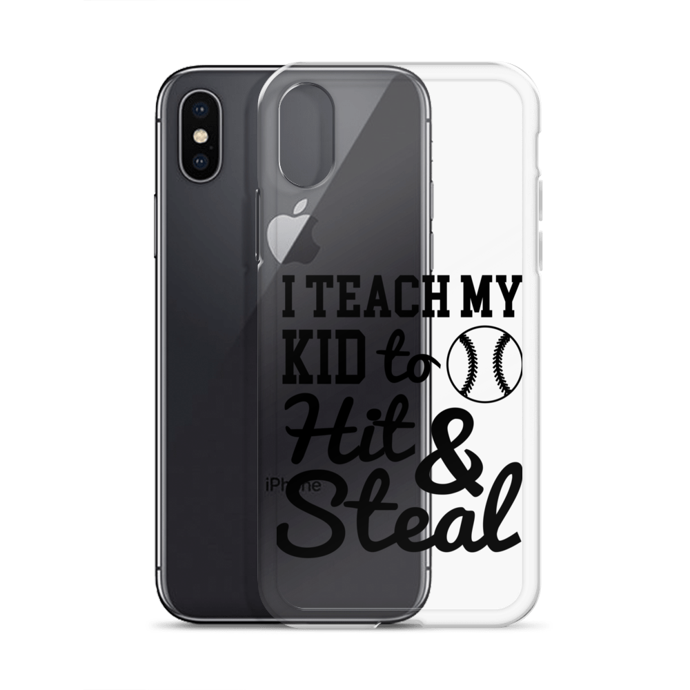 I Teach My Kid To Hit And Steal Clear Case for iPhone®