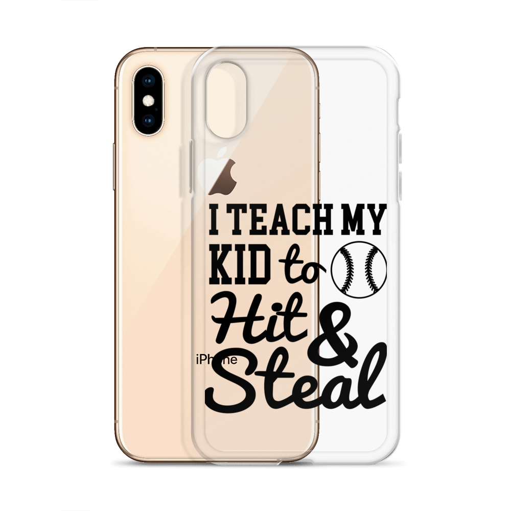 I Teach My Kid To Hit And Steal Clear Case for iPhone®