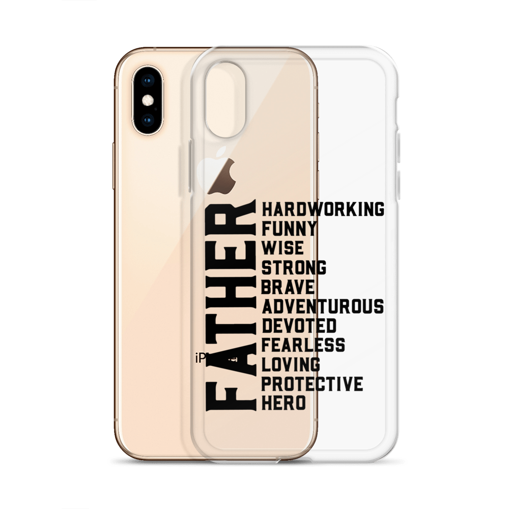 Father Hardworking funny Wise Strong Clear Case for iPhone®