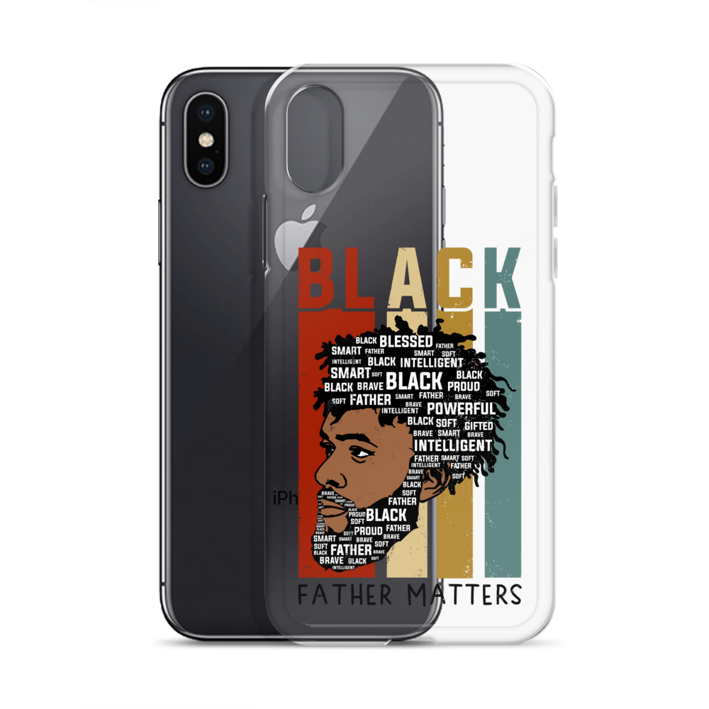 Black Father Matters Clear Case for iPhone®