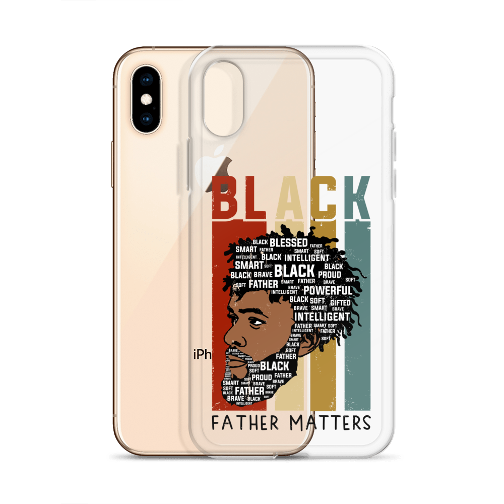 Black Father Matters Clear Case for iPhone®