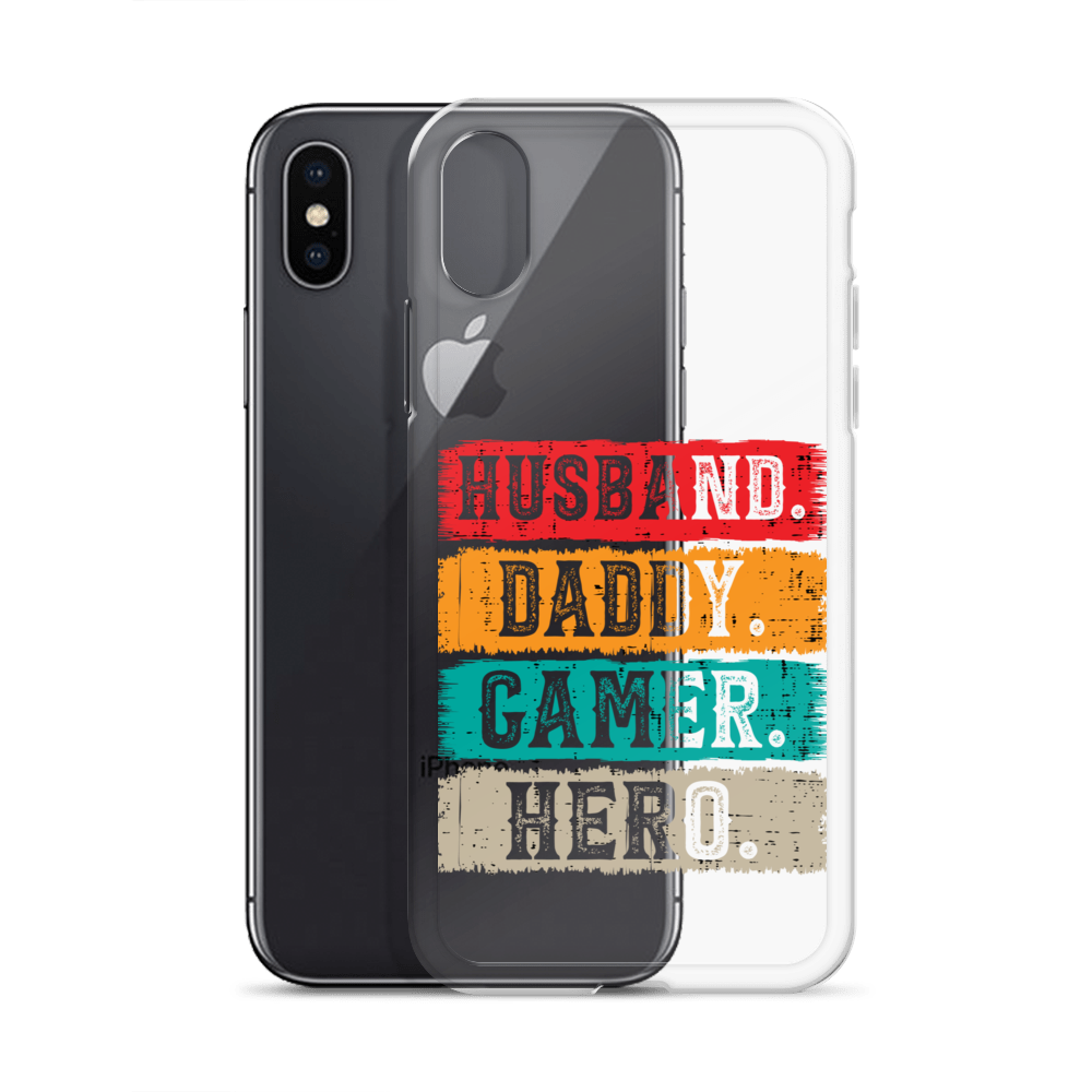 Husband, Daddy, Gamer, Hero Clear Case for iPhone®