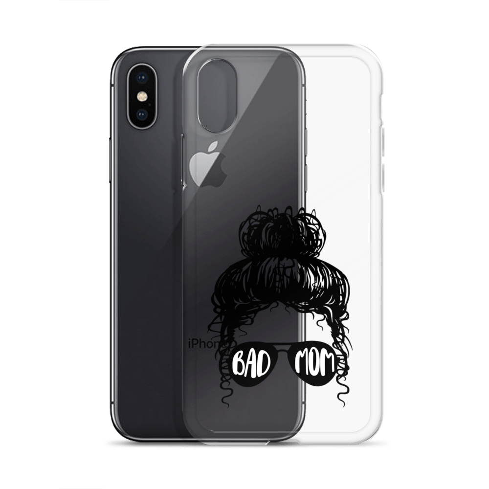 Bad Mom Messy Bun Clear Case for iPhone®