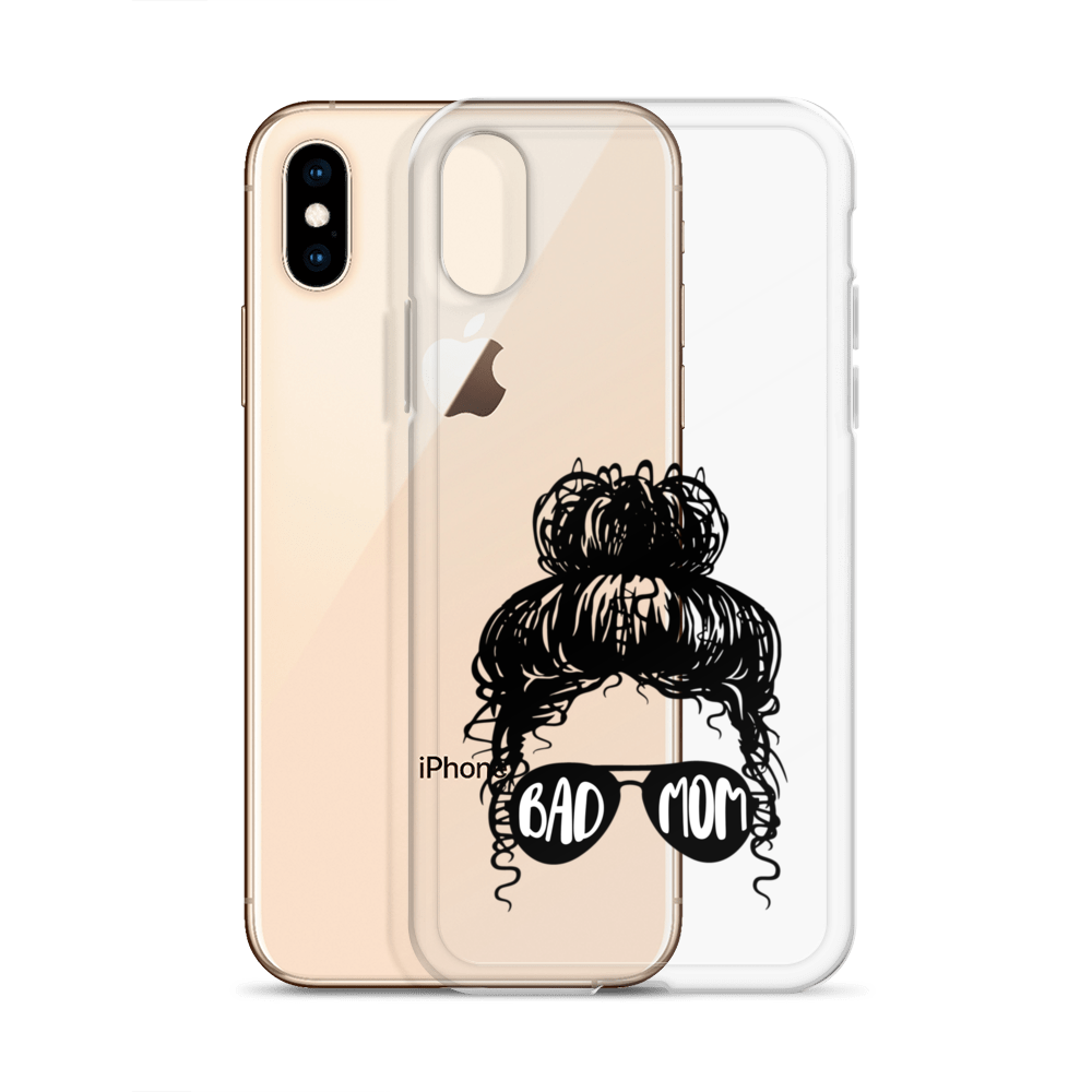 Bad Mom Messy Bun Clear Case for iPhone®