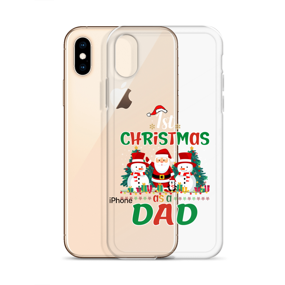 1st Christmas As A Dad Clear Case for iPhone®