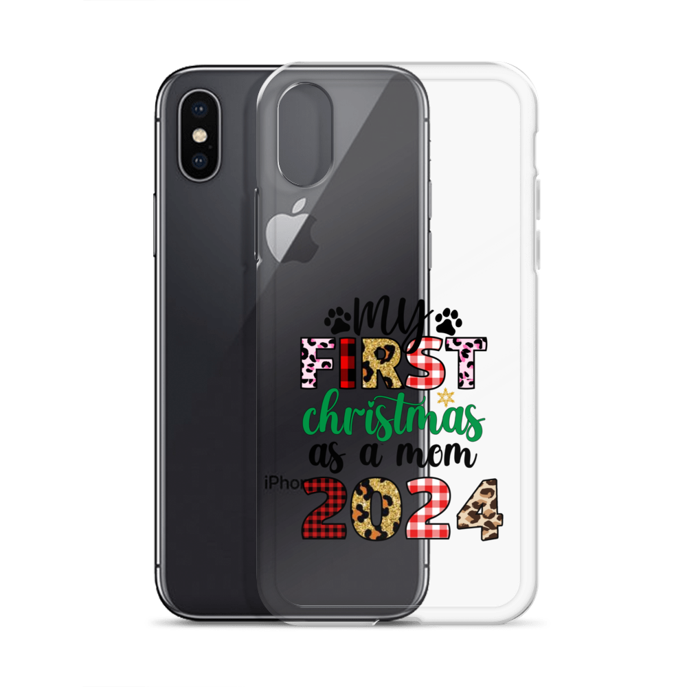 My First Christmas As A mom 2024 Clear Case for iPhone®