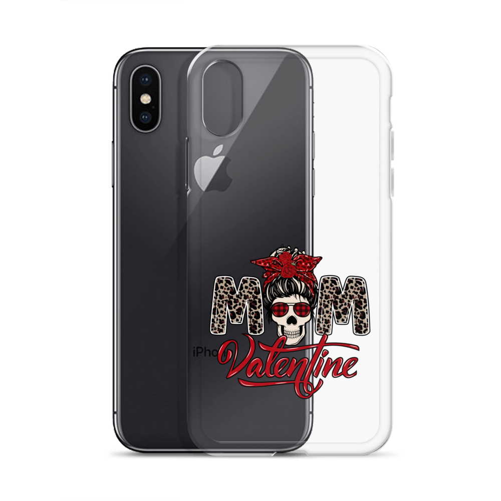 Skull Mom Valentine Clear Case for iPhone®