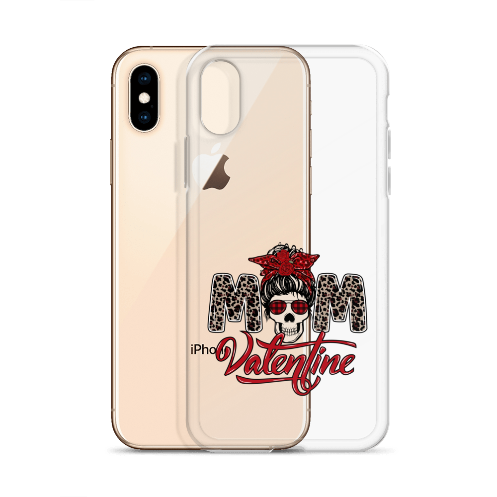 Skull Mom Valentine Clear Case for iPhone®