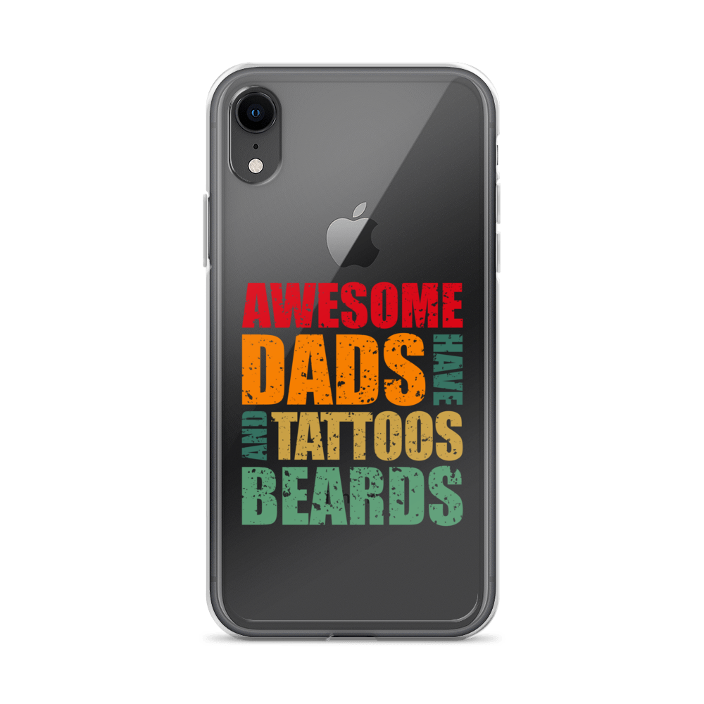 Awesome Dads Tattoos Beards Clear Case for iPhone®