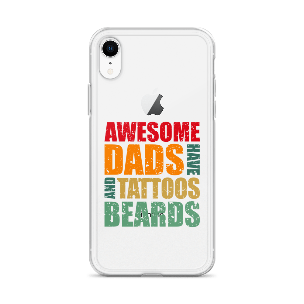 Awesome Dads Tattoos Beards Clear Case for iPhone®