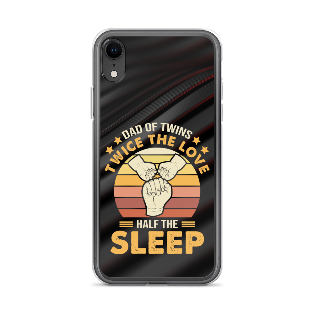 Dad Of Twins Twice The Love Half The Sleep Clear Case for iPhone®