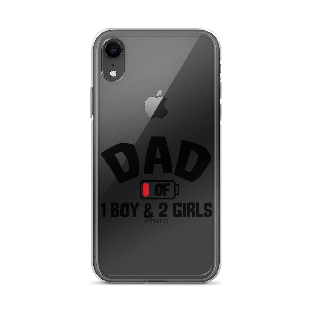 Dad Of 1 Boy And 2 Girls Clear Case for iPhone®