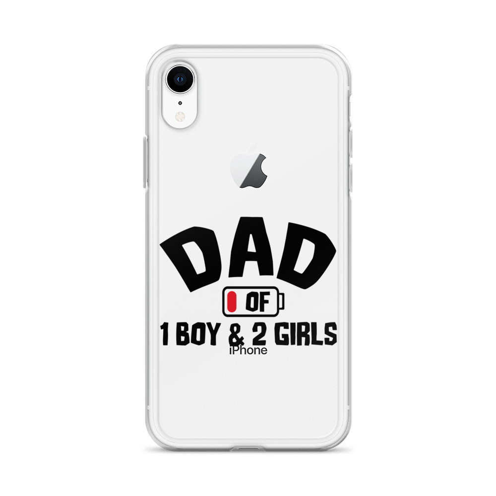 Dad Of 1 Boy And 2 Girls Clear Case for iPhone®