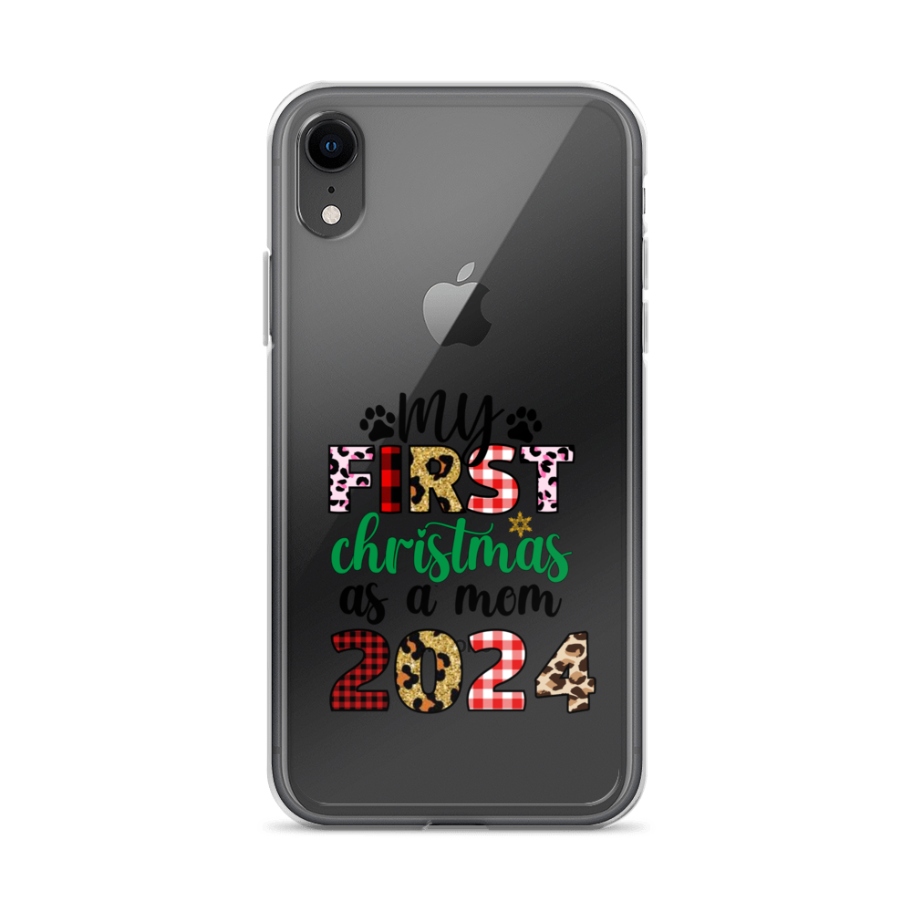 My First Christmas As A mom 2024 Clear Case for iPhone®