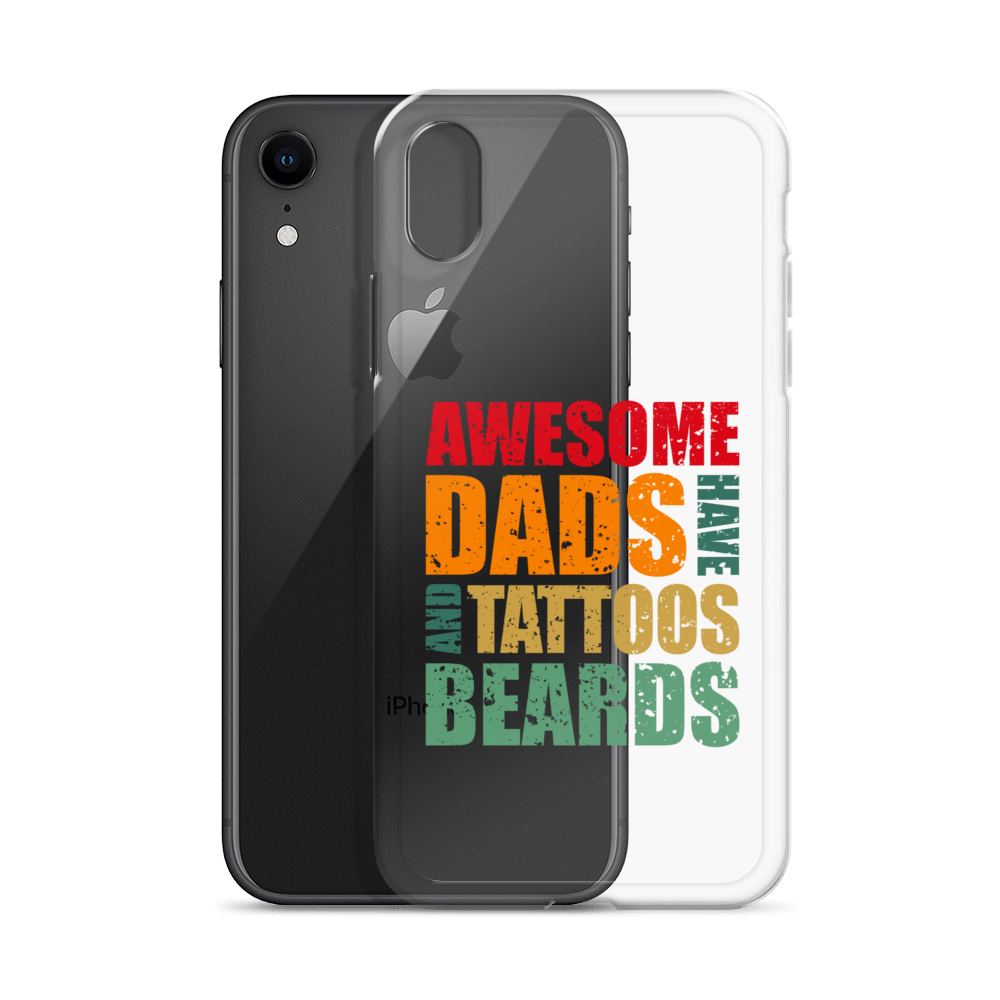 Awesome Dads Tattoos Beards Clear Case for iPhone®