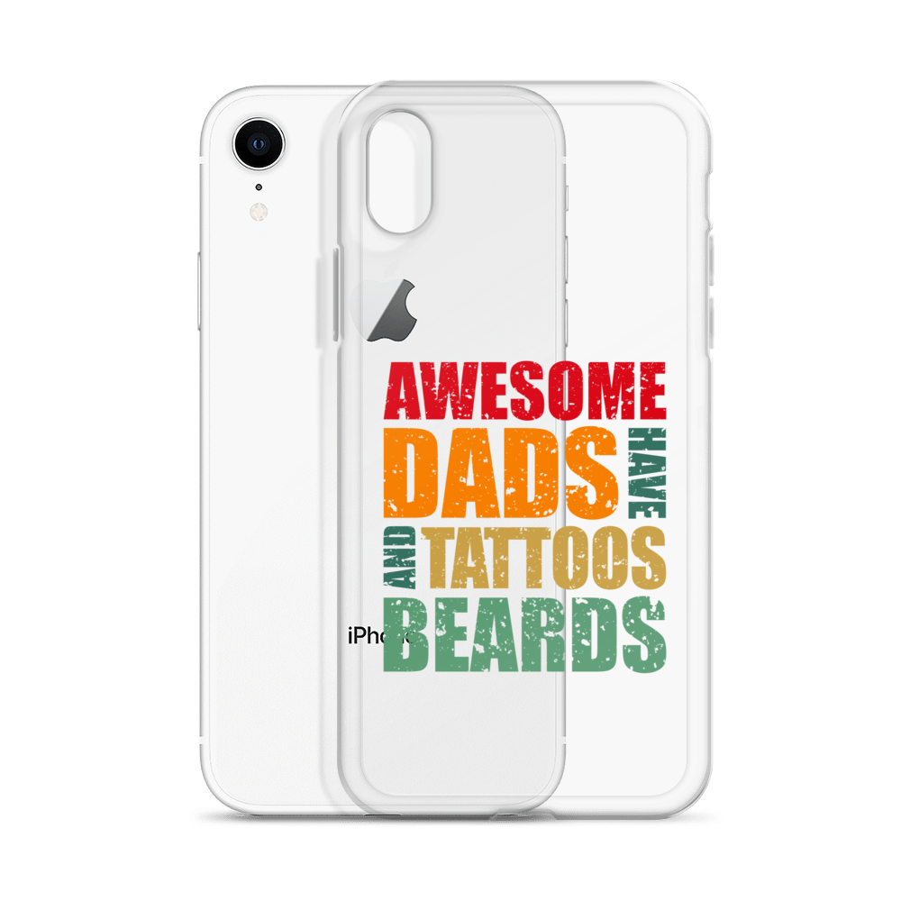 Awesome Dads Tattoos Beards Clear Case for iPhone®