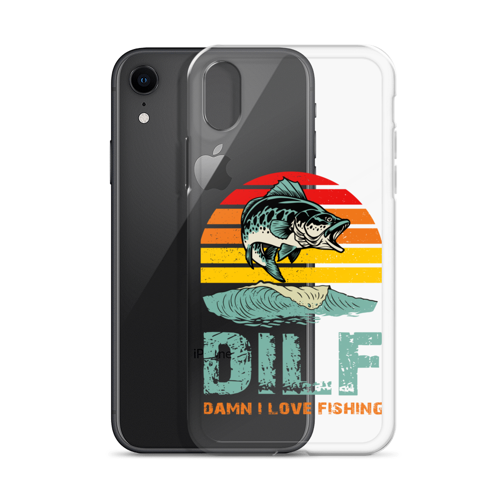 Dilf Damn I Love Fishing Clear Case for iPhone®