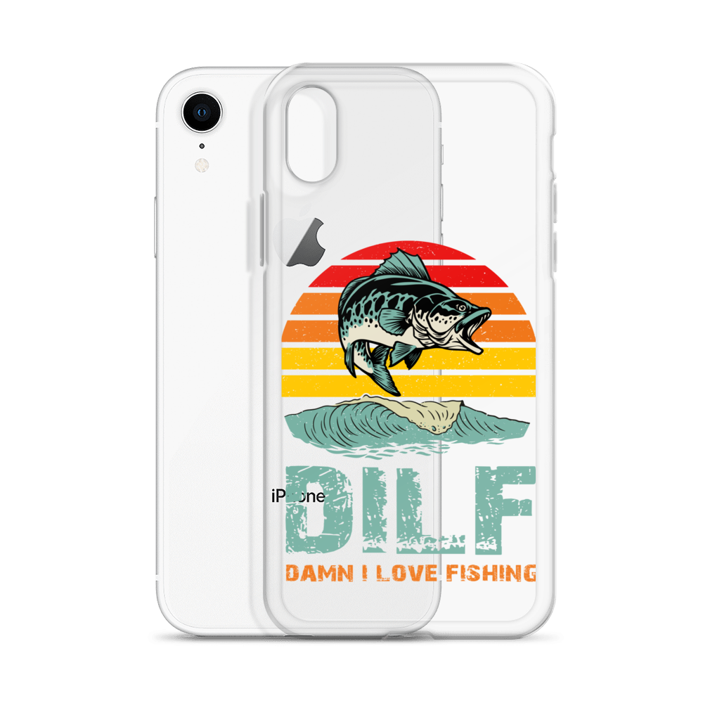 Dilf Damn I Love Fishing Clear Case for iPhone®