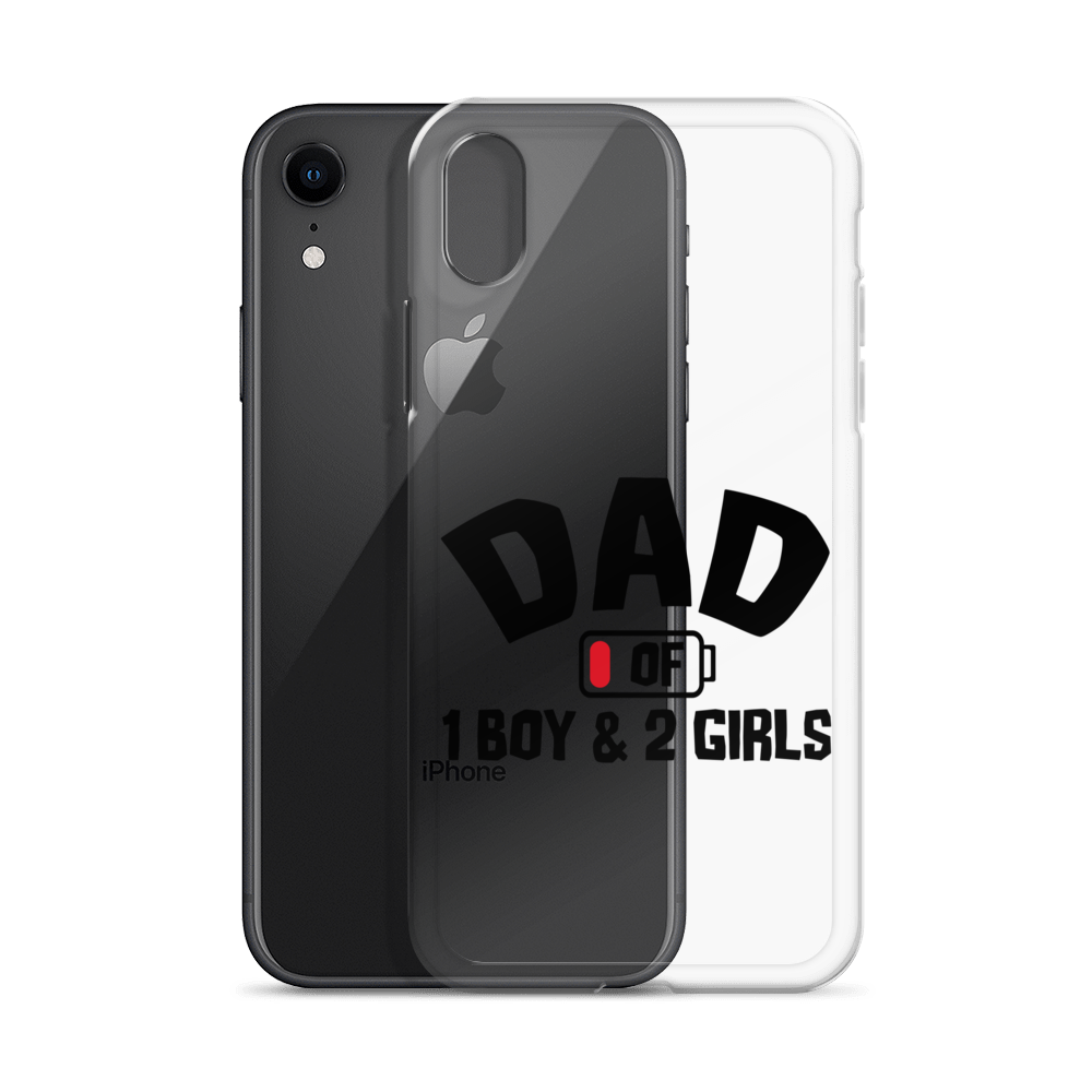 Dad Of 1 Boy And 2 Girls Clear Case for iPhone®