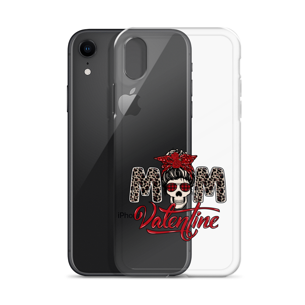 Skull Mom Valentine Clear Case for iPhone®