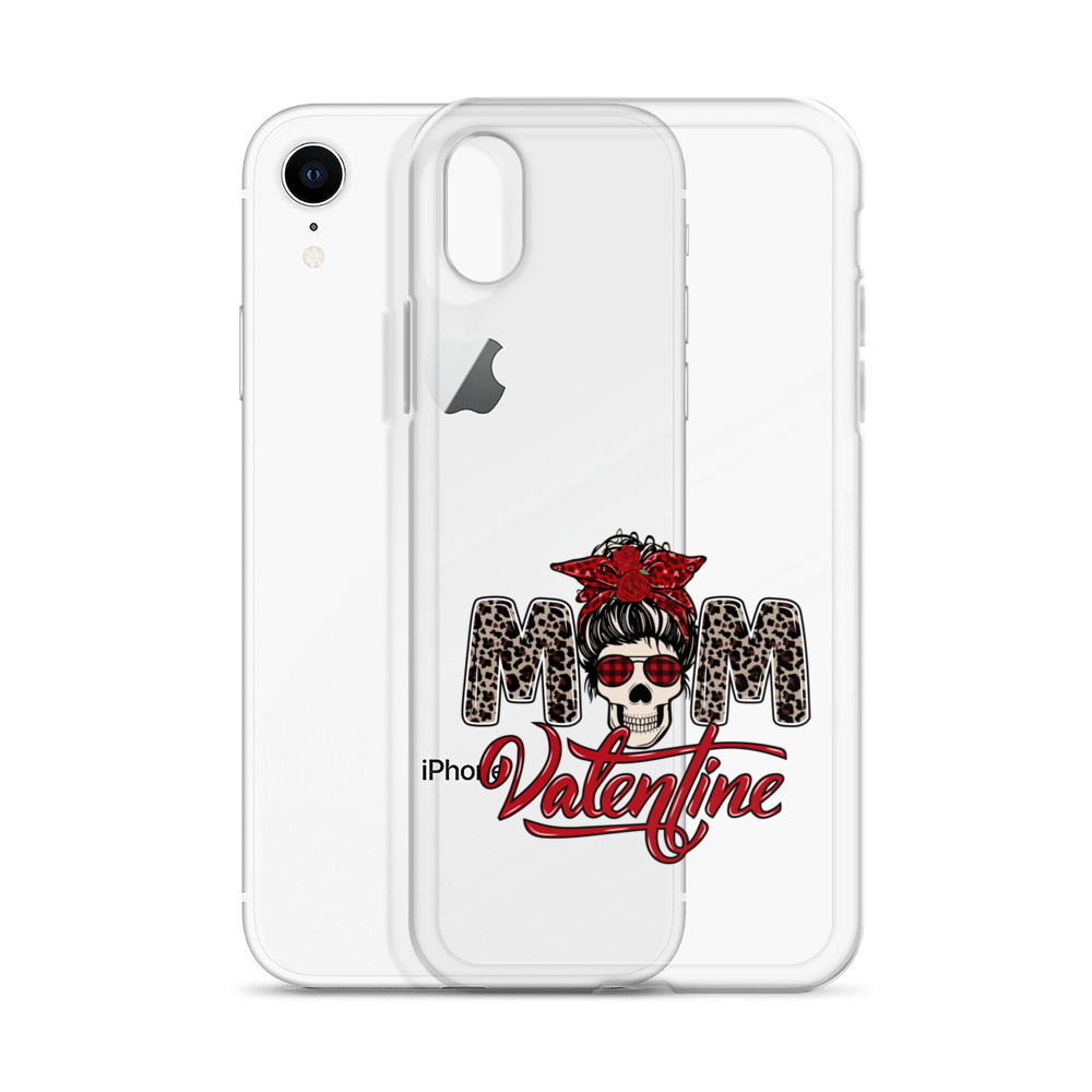 Skull Mom Valentine Clear Case for iPhone®