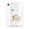 Papa, Bald Head, Bearded, Tattooed Clear Case for iPhone®