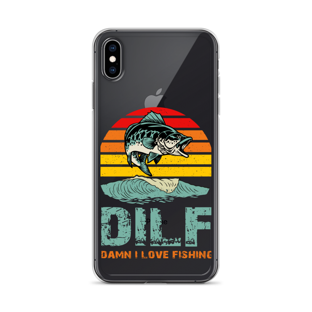 Dilf Damn I Love Fishing Clear Case for iPhone®