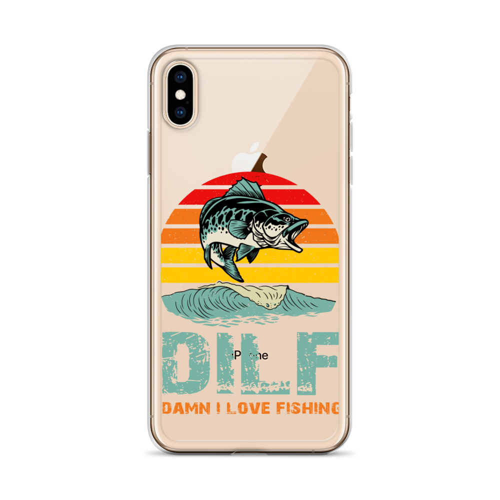 Dilf Damn I Love Fishing Clear Case for iPhone®