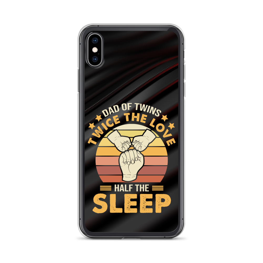 Dad Of Twins Twice The Love Half The Sleep Clear Case for iPhone®