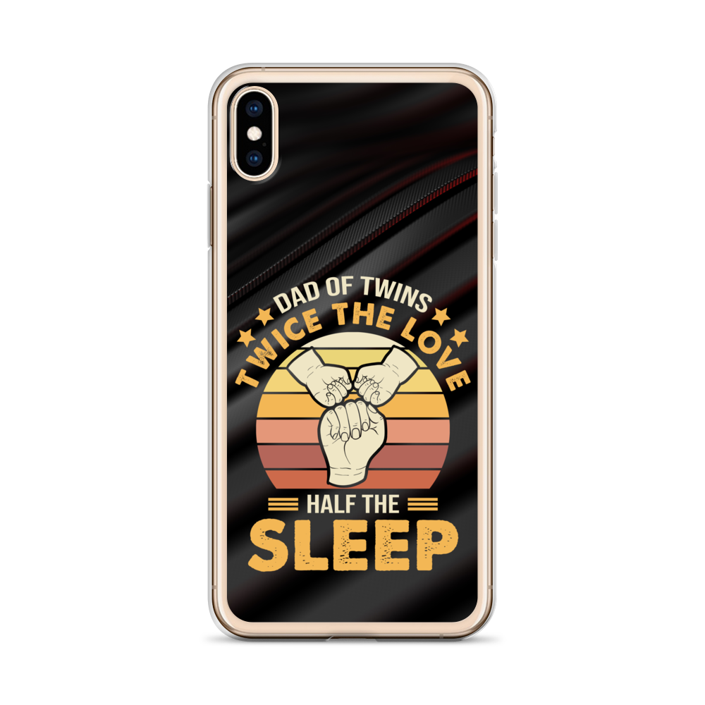 Dad Of Twins Twice The Love Half The Sleep Clear Case for iPhone®