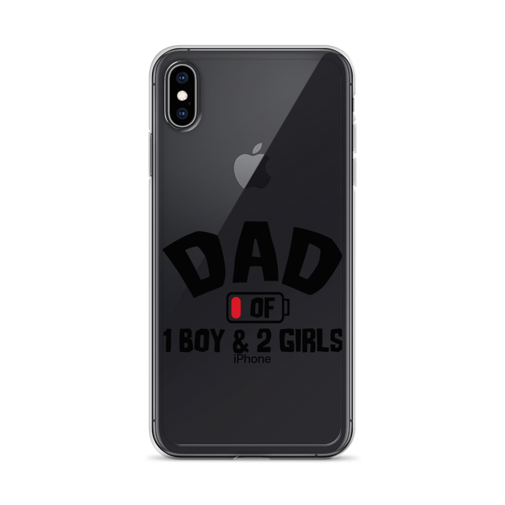 Dad Of 1 Boy And 2 Girls Clear Case for iPhone®