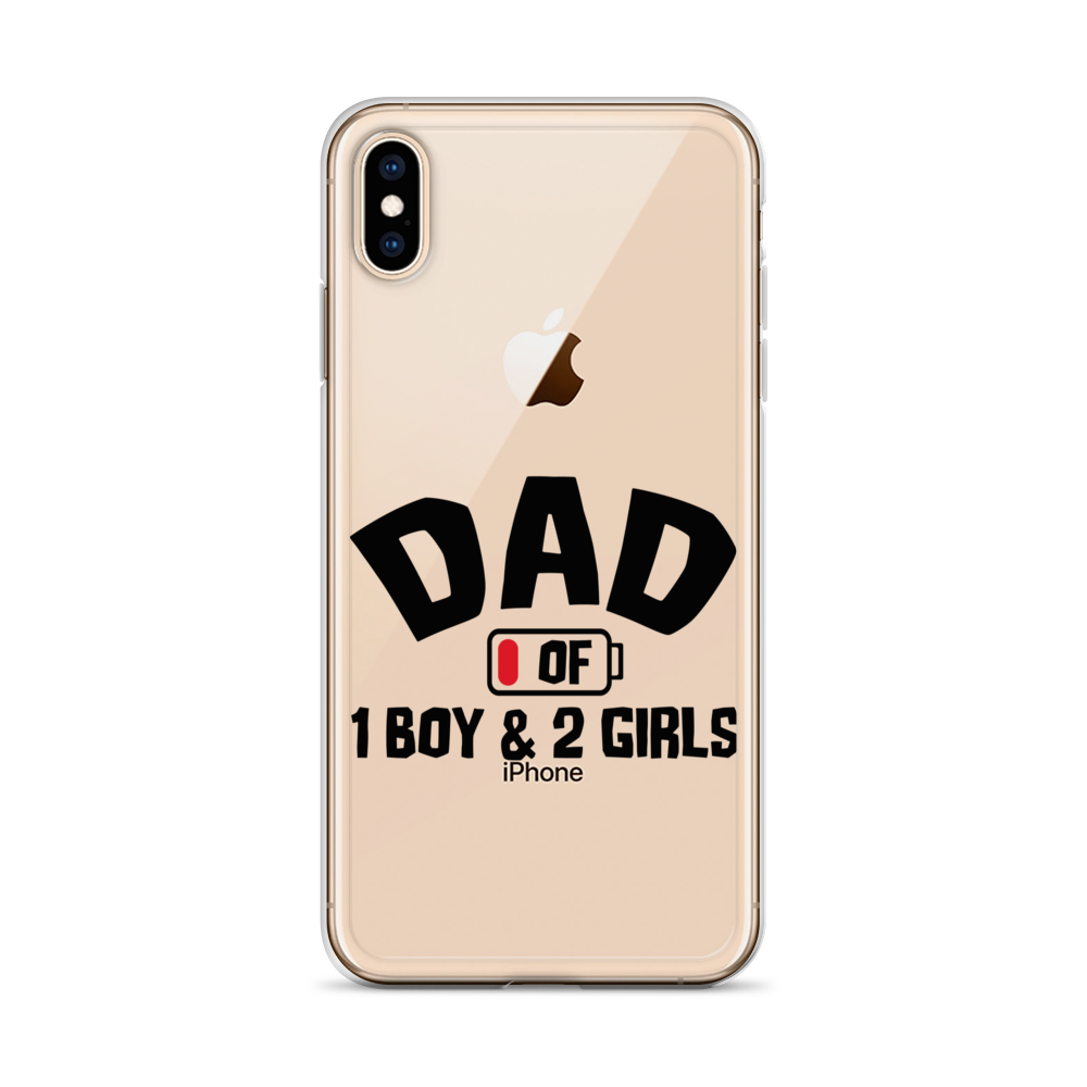 Dad Of 1 Boy And 2 Girls Clear Case for iPhone®