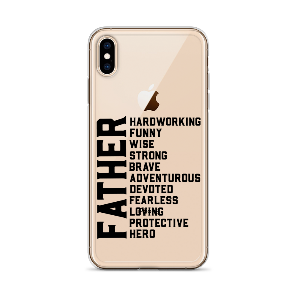 Father Hardworking funny Wise Strong Clear Case for iPhone®