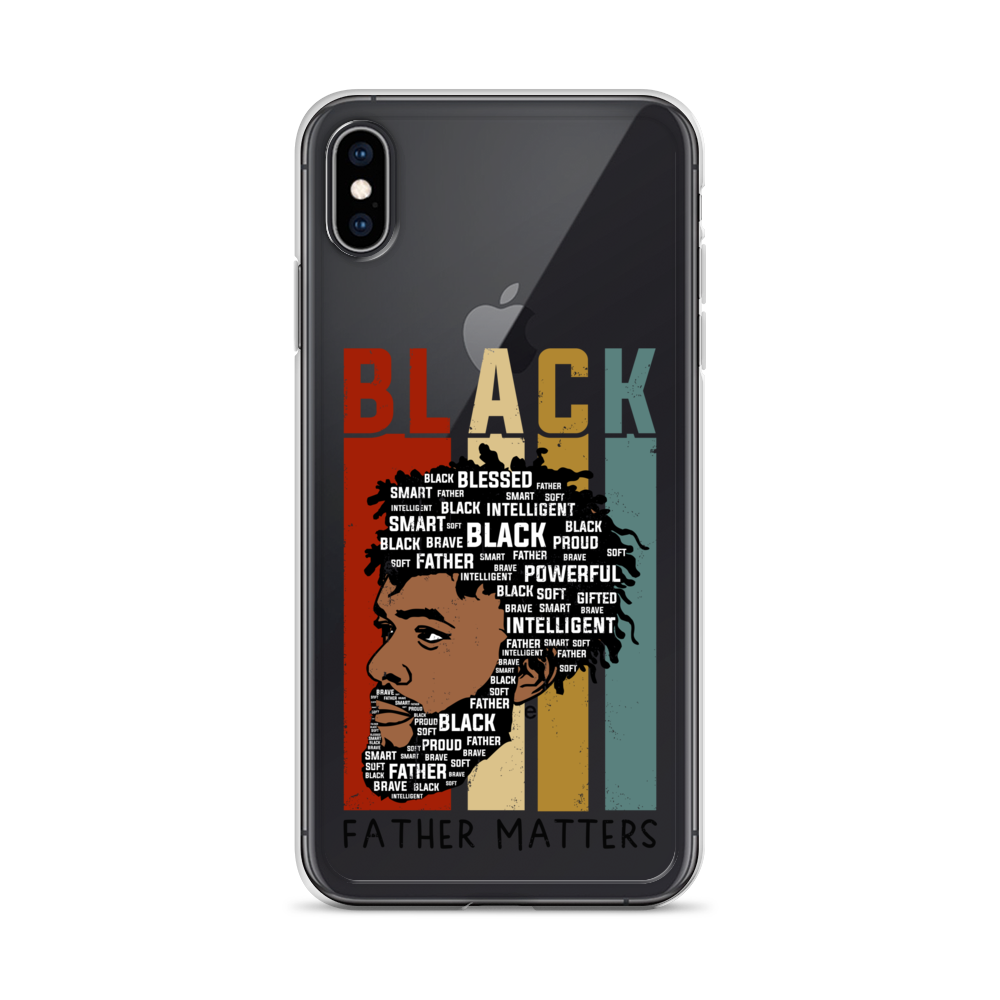 Black Father Matters Clear Case for iPhone®