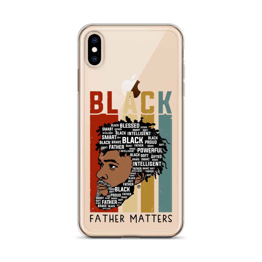 Black Father Matters Clear Case for iPhone®