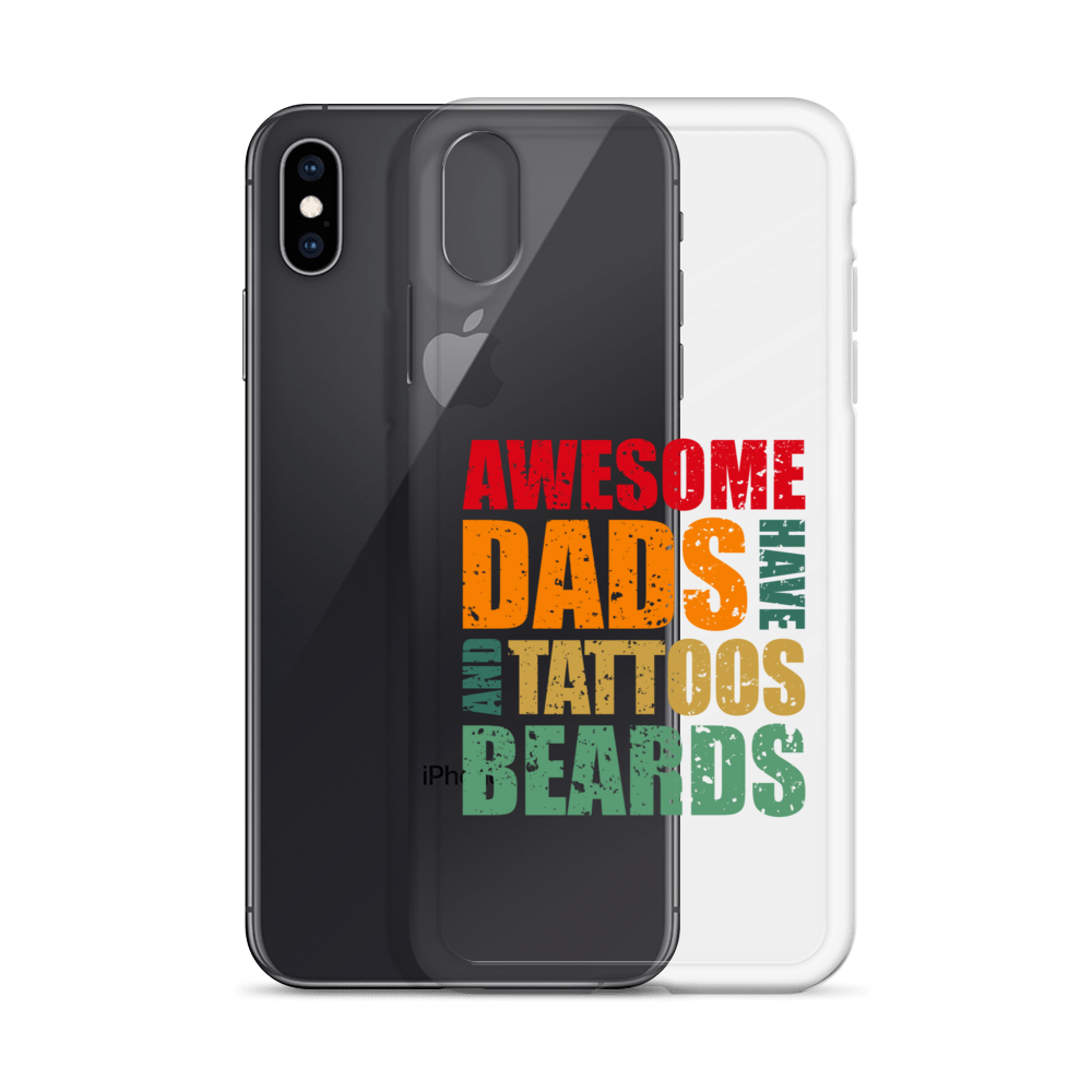 Awesome Dads Tattoos Beards Clear Case for iPhone®