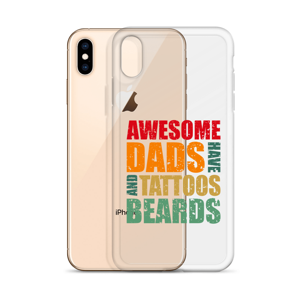 Awesome Dads Tattoos Beards Clear Case for iPhone®