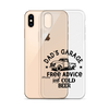 Dad's Garage Free Advice And Cold Beer Clear Case for iPhone®