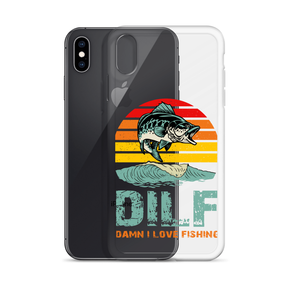 Dilf Damn I Love Fishing Clear Case for iPhone®