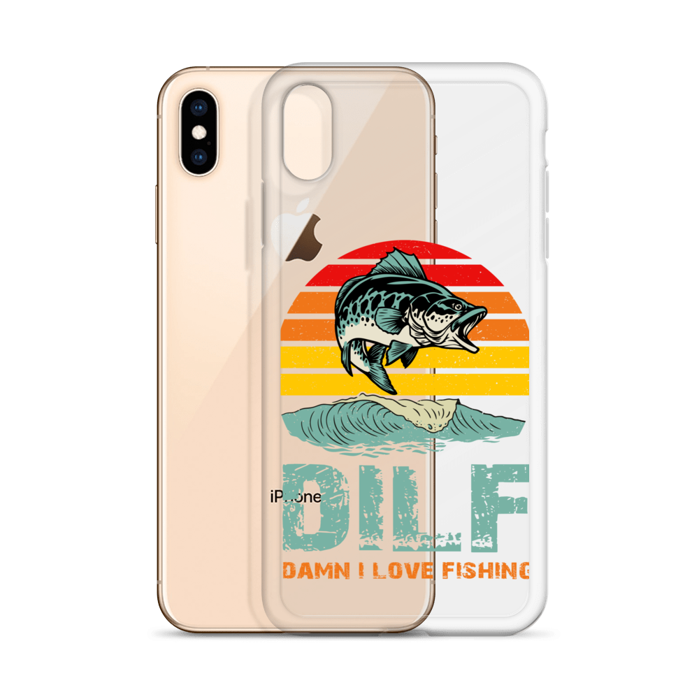 Dilf Damn I Love Fishing Clear Case for iPhone®