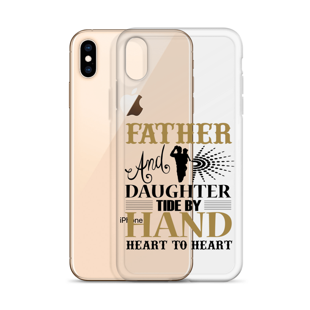 Father And Daughter Tide By Hand Heart To Heart Clear Case for iPhone®