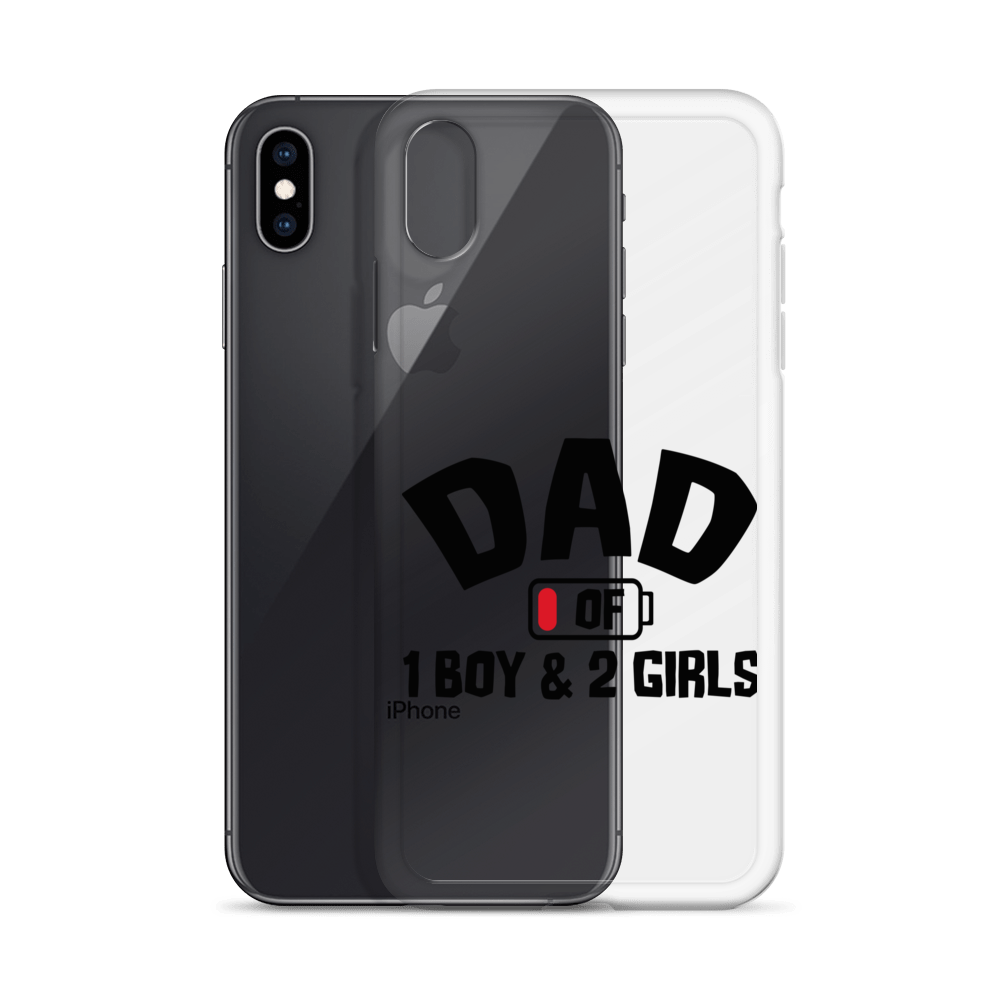 Dad Of 1 Boy And 2 Girls Clear Case for iPhone®