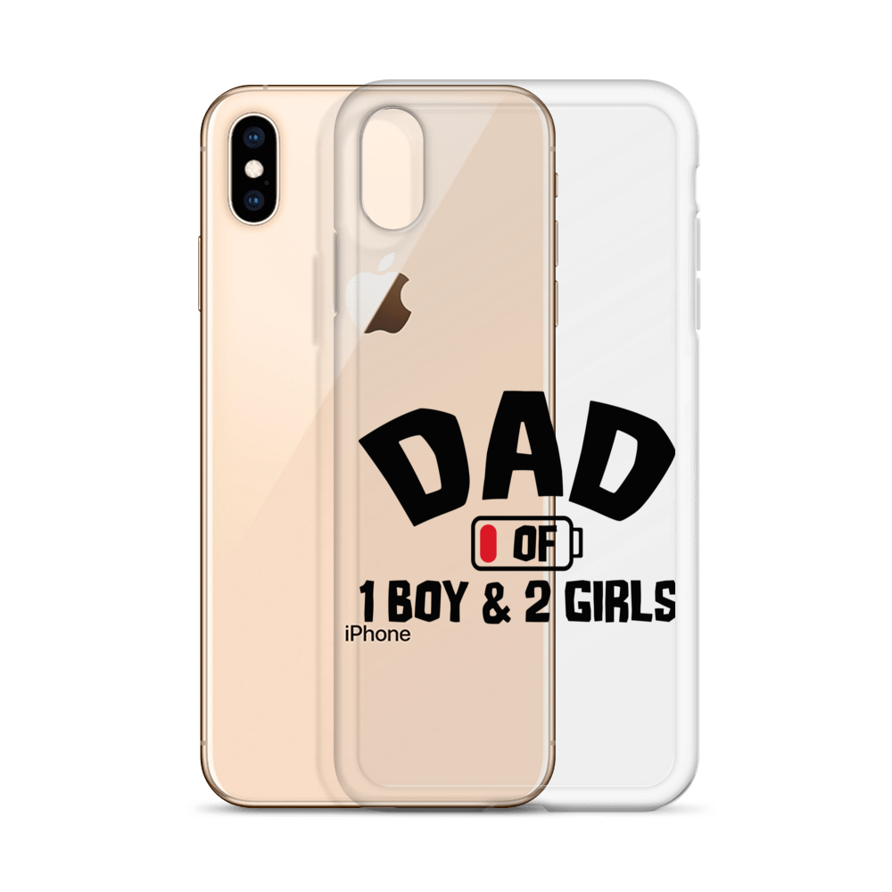 Dad Of 1 Boy And 2 Girls Clear Case for iPhone®