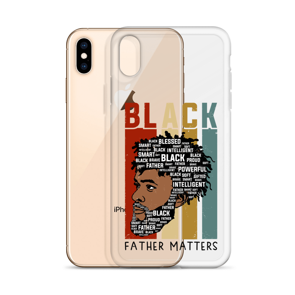 Black Father Matters Clear Case for iPhone®