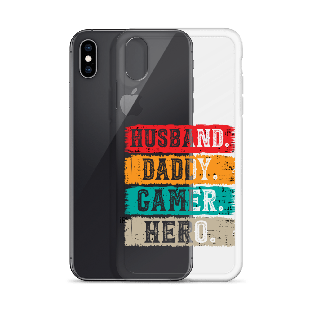 Husband, Daddy, Gamer, Hero Clear Case for iPhone®