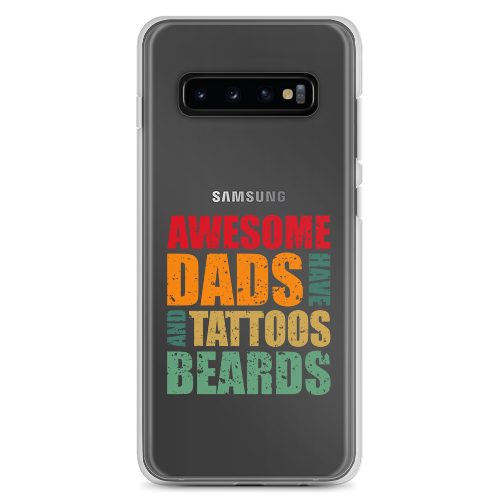 Awesome Dads Tattoos Beards Clear Case for Samsung®