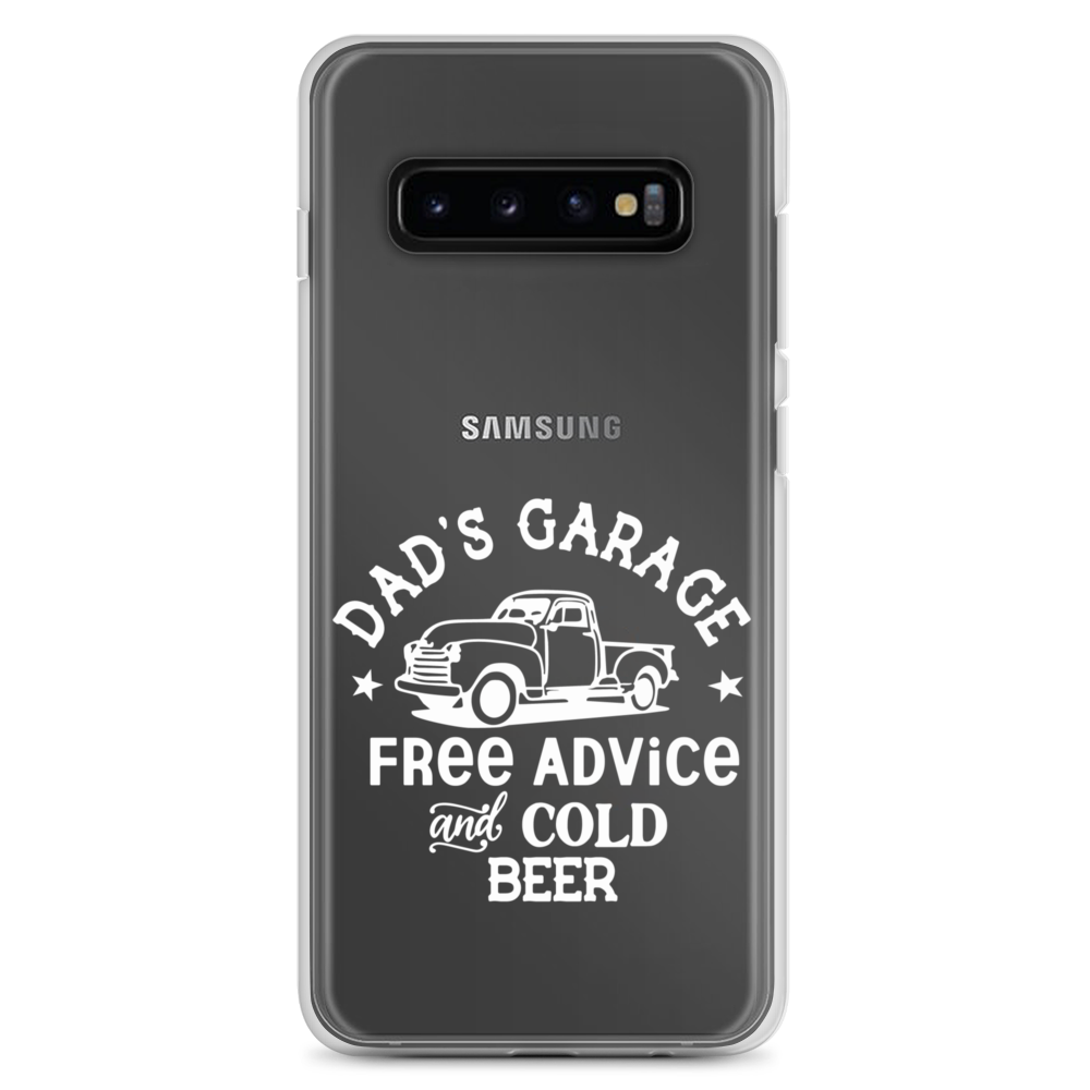 Dad's Garage Free Advice And Cold Beer Clear Case for Samsung®